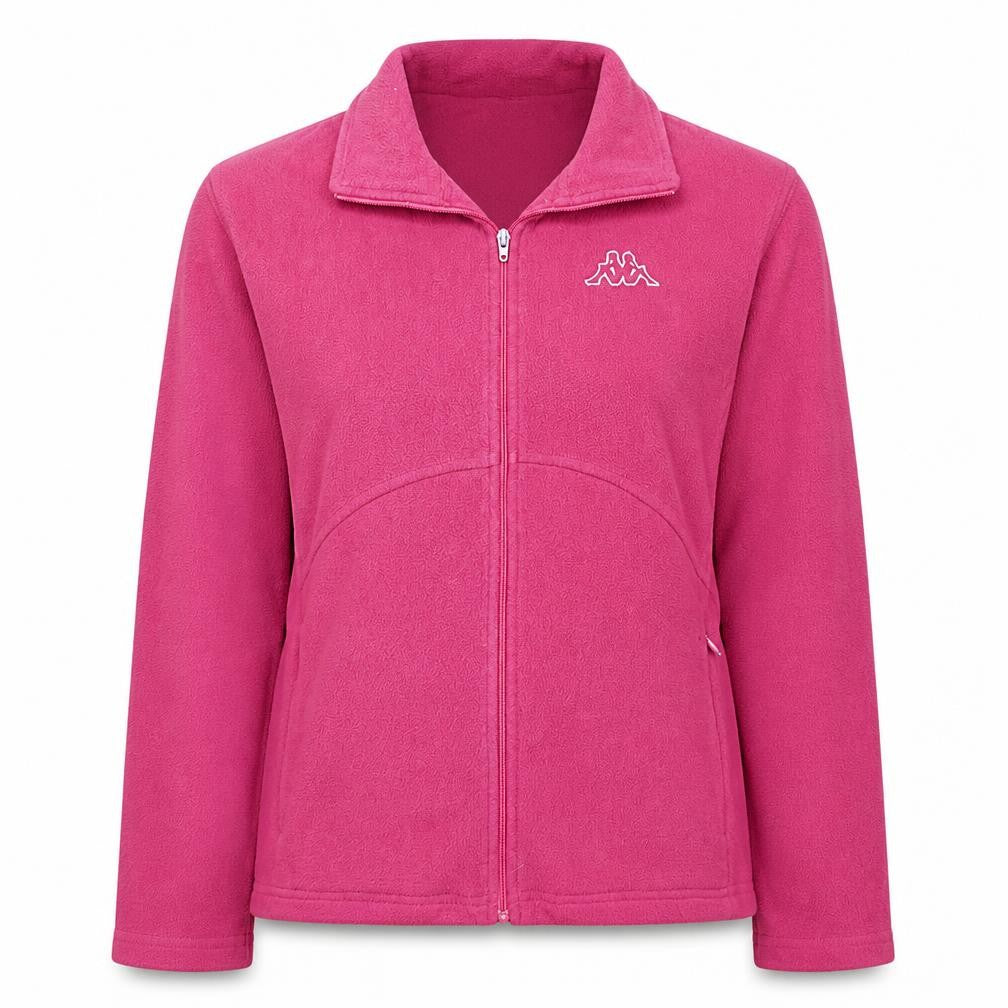 Kappa Womens Pink Fleece Full Zip Basic Jacket Size L