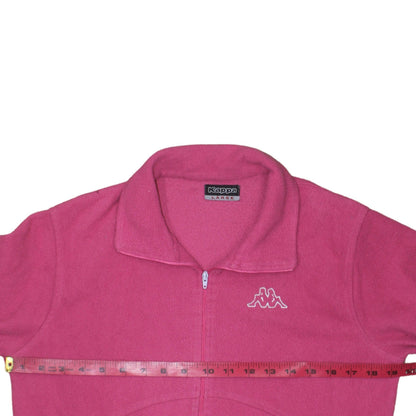 Kappa Womens Pink Fleece Full Zip Basic Jacket Size L