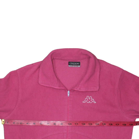 Kappa Womens Pink Fleece Full Zip Basic Jacket Size L