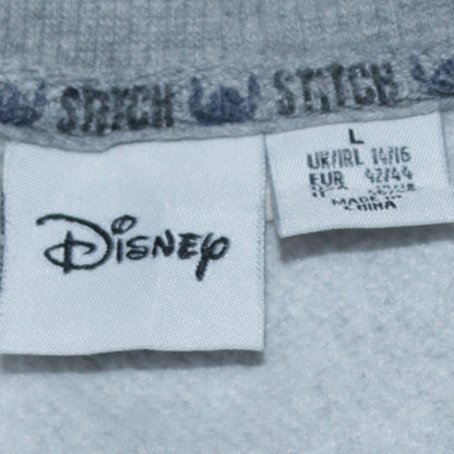 Disney Primark Women Grey Stitch Sweatshirt L Long Sleeve Pullover