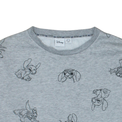 Disney Primark Women Grey Stitch Sweatshirt L Long Sleeve Pullover