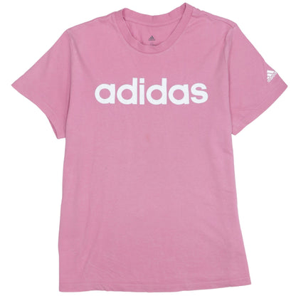Adidas Women's Pink XL Crew Neck Short Sleeve Cotton T-Shirt