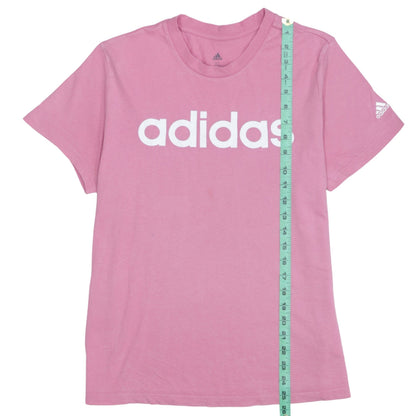 Adidas Women's Pink XL Crew Neck Short Sleeve Cotton T-Shirt