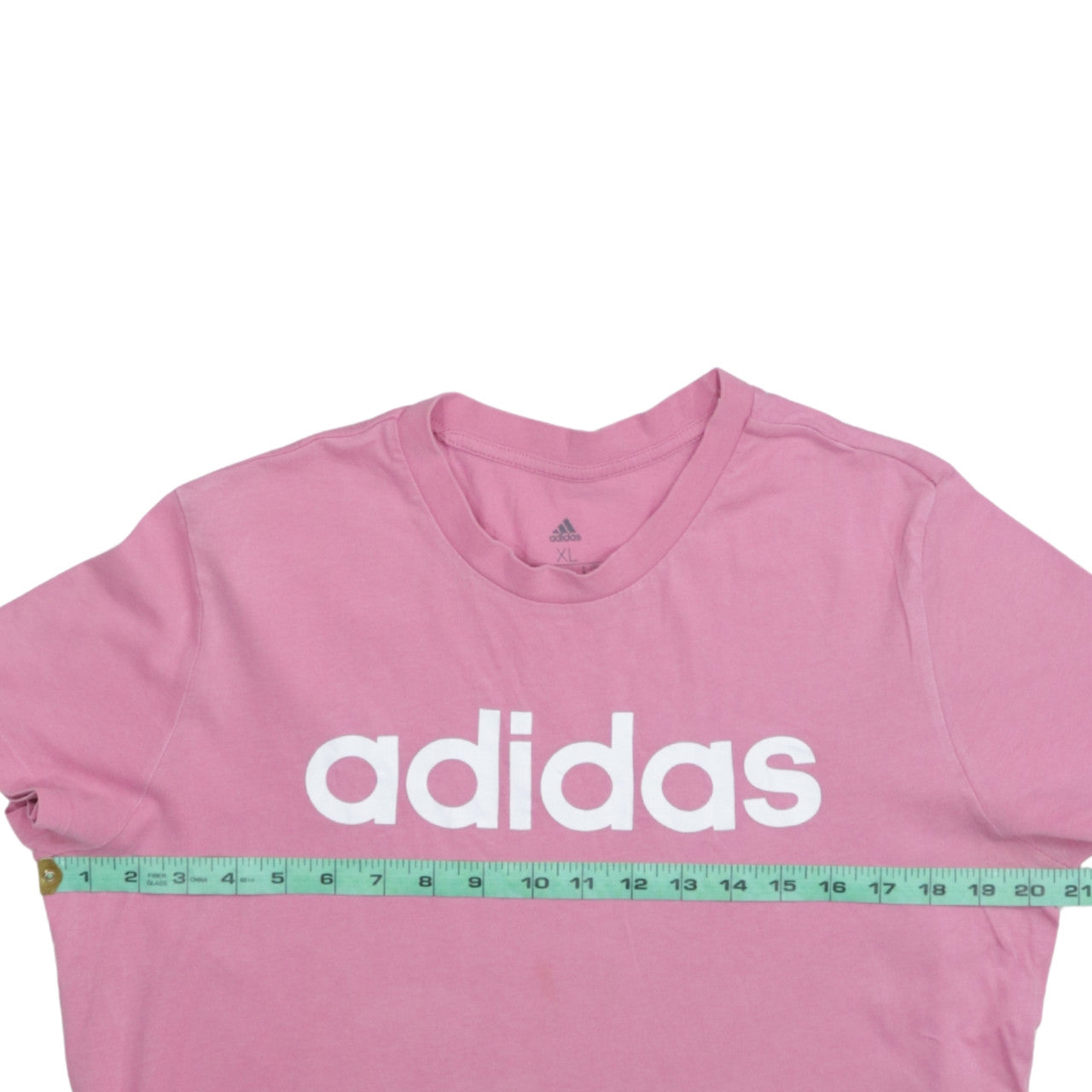 Adidas Women's Pink XL Crew Neck Short Sleeve Cotton T-Shirt