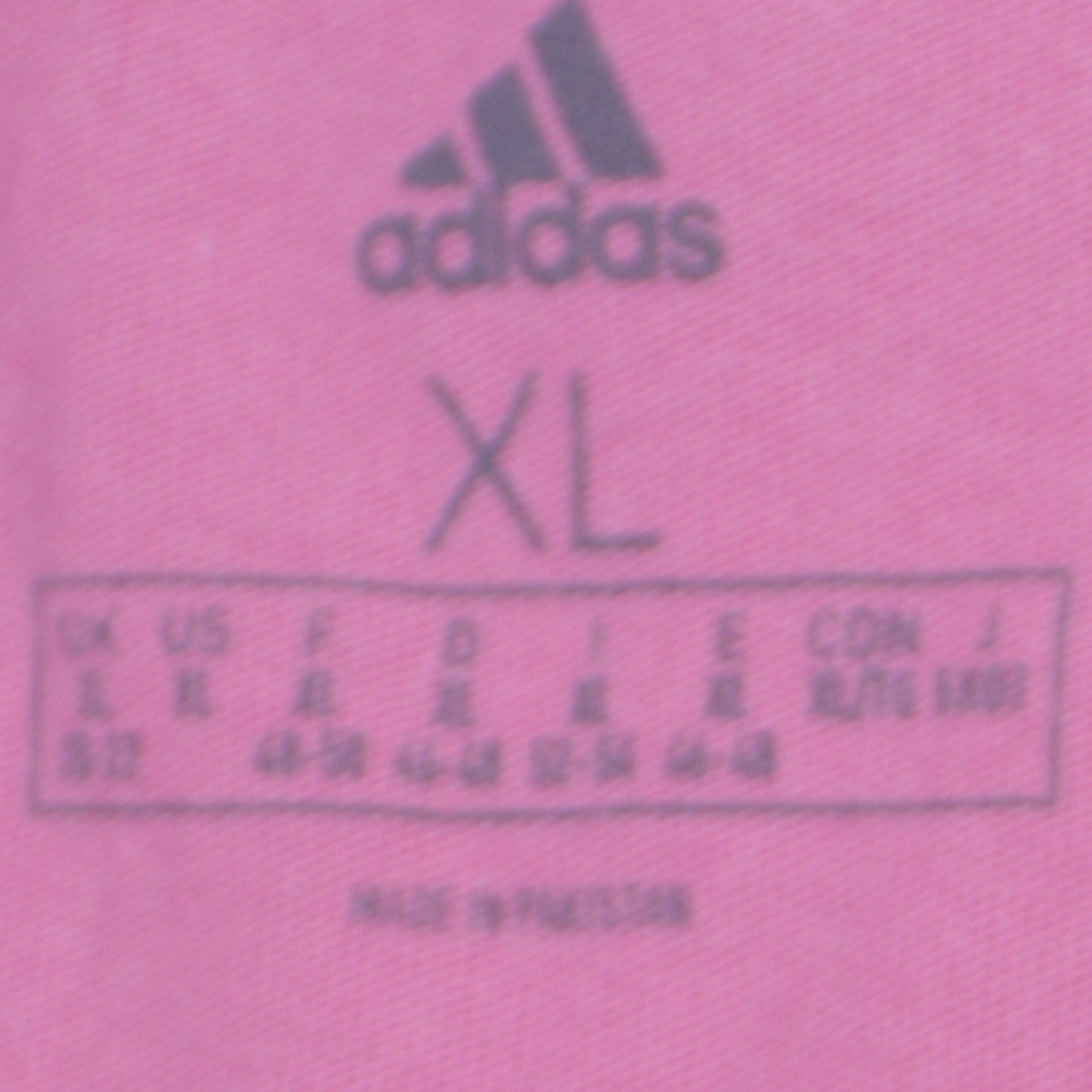 Adidas Women's Pink XL Crew Neck Short Sleeve Cotton T-Shirt