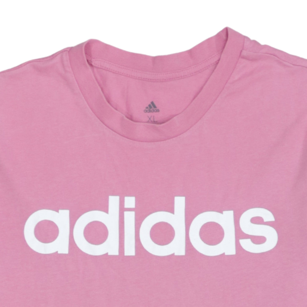 Adidas Women's Pink XL Crew Neck Short Sleeve Cotton T-Shirt