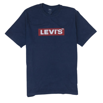 Levi's Men's Blue Relaxed Fit Logo Cotton T-Shirt Size S