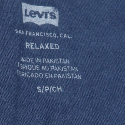 Levi's Men's Blue Relaxed Fit Logo Cotton T-Shirt Size S