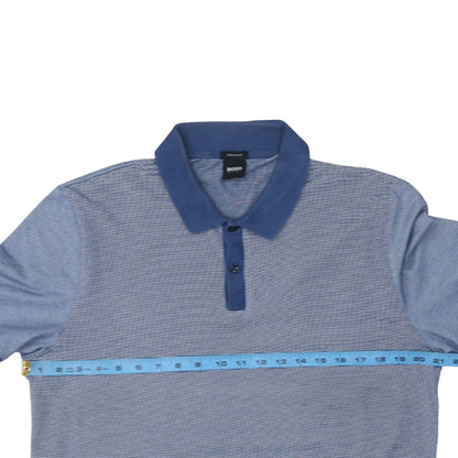 Hugo Boss Men’s Blue Striped Regular Fit Polo Shirt Size M