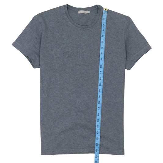 Calvin Klein Jeans Men's Blue Small Crew Neck Cotton T-Shirt