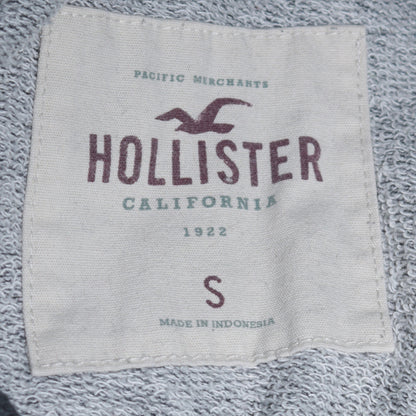 Hollister Women’s Grey Pullover Hoodie Small Graphic Print Cotton Blend