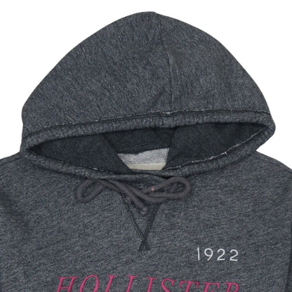 Hollister Women’s Grey Pullover Hoodie Small Graphic Print Cotton Blend