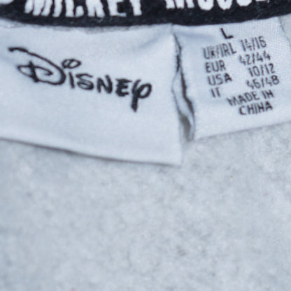 Disney Women Grey Mickey Mouse Pullover Sweatshirt Size L 14/16
