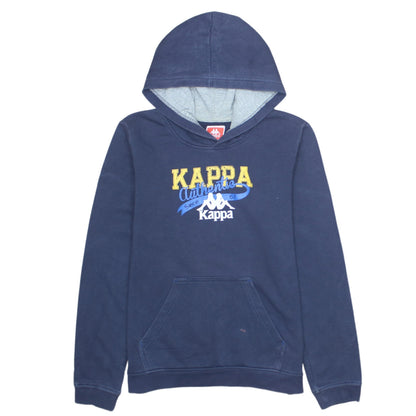 Kappa Boys Blue Printed Pullover Hoodie 14 Years 164cm Regular Fit