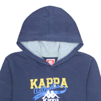 Kappa Boys Blue Printed Pullover Hoodie 14 Years 164cm Regular Fit