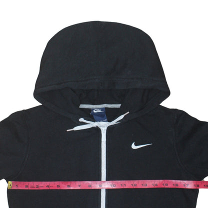 Nike Men's Black Full Zip Hoodie Small Cotton Blend Sportswear