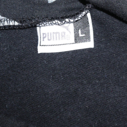 Puma Men's Black Full Zip Hoodie L Sports Graphic Sweatshirt