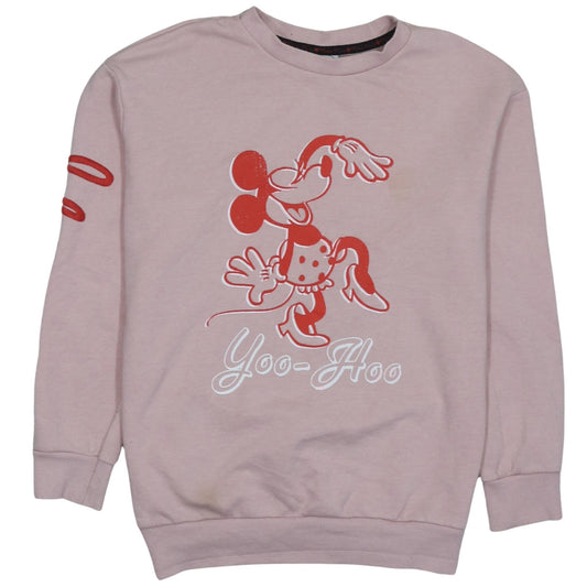 Disney at George Women Pink Minnie Mouse Pullover Sweatshirt Small