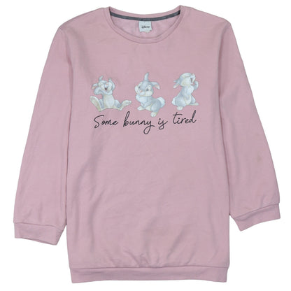 Disney Women Pink Thumper Bambi Pullover Sweatshirt UK 12-14 M