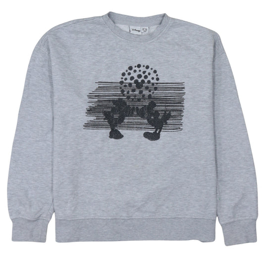 Disney Primark Women's Grey Mickey Sweatshirt Size 10/12 Pullover
