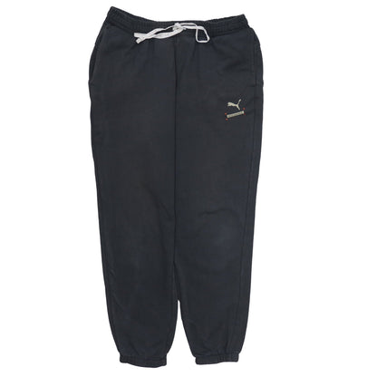 Puma Men Black L Jogger Sweatpants Elastic Waist Activewear