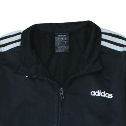 Adidas Mens Black Medium Track Jacket Full Zip Sportswear