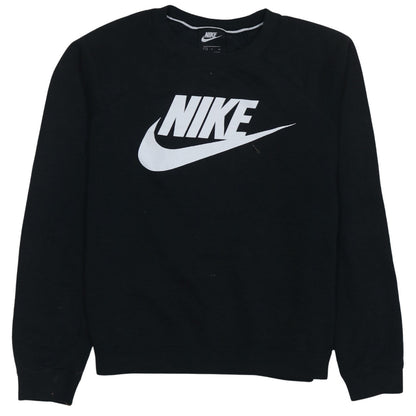 Nike Men's Black Small Pullover Crew Neck Logo Sweatshirt