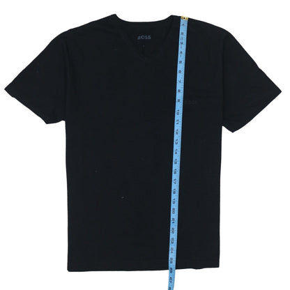BOSS Men's Black V-Neck Cotton T-Shirt Size L Regular Fit