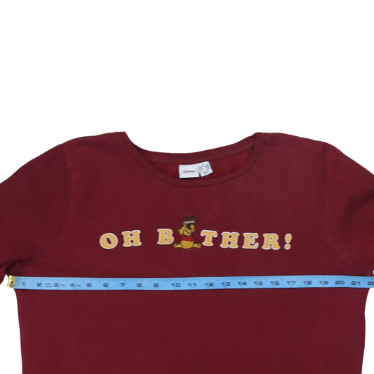 Disney Primark Women's Red Winnie the Pooh Pullover Sweatshirt Size M 12/14