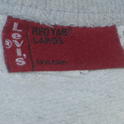 Levi's Men's Grey Logo Crew Neck Pullover Sweatshirt Size L