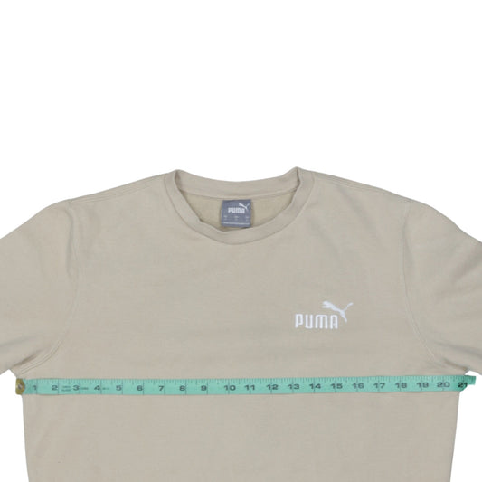 Puma Men’s Beige Crew Neck Pullover Sweatshirt Size S