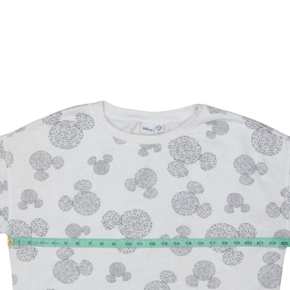 Disney Primark Womens White Mickey Mouse Print Pullover Sweatshirt Size M