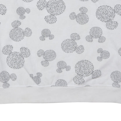 Disney Primark Womens White Mickey Mouse Print Pullover Sweatshirt Size M