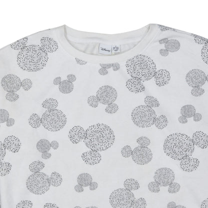 Disney Primark Womens White Mickey Mouse Print Pullover Sweatshirt Size M