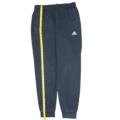 Adidas Men Black Jogger Sweatpants M Regular Fit Fleece Activewear