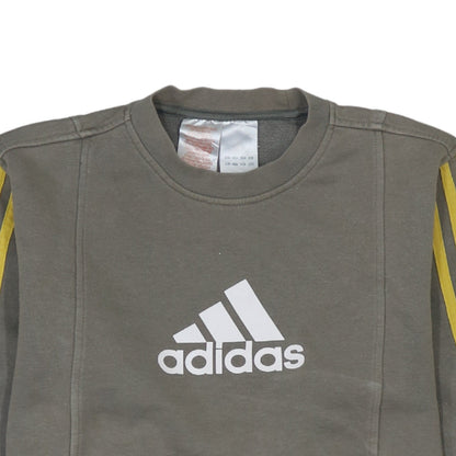 Adidas Men's Grey Sweatshirt M Pullover Crew Neck Logo Sportswear