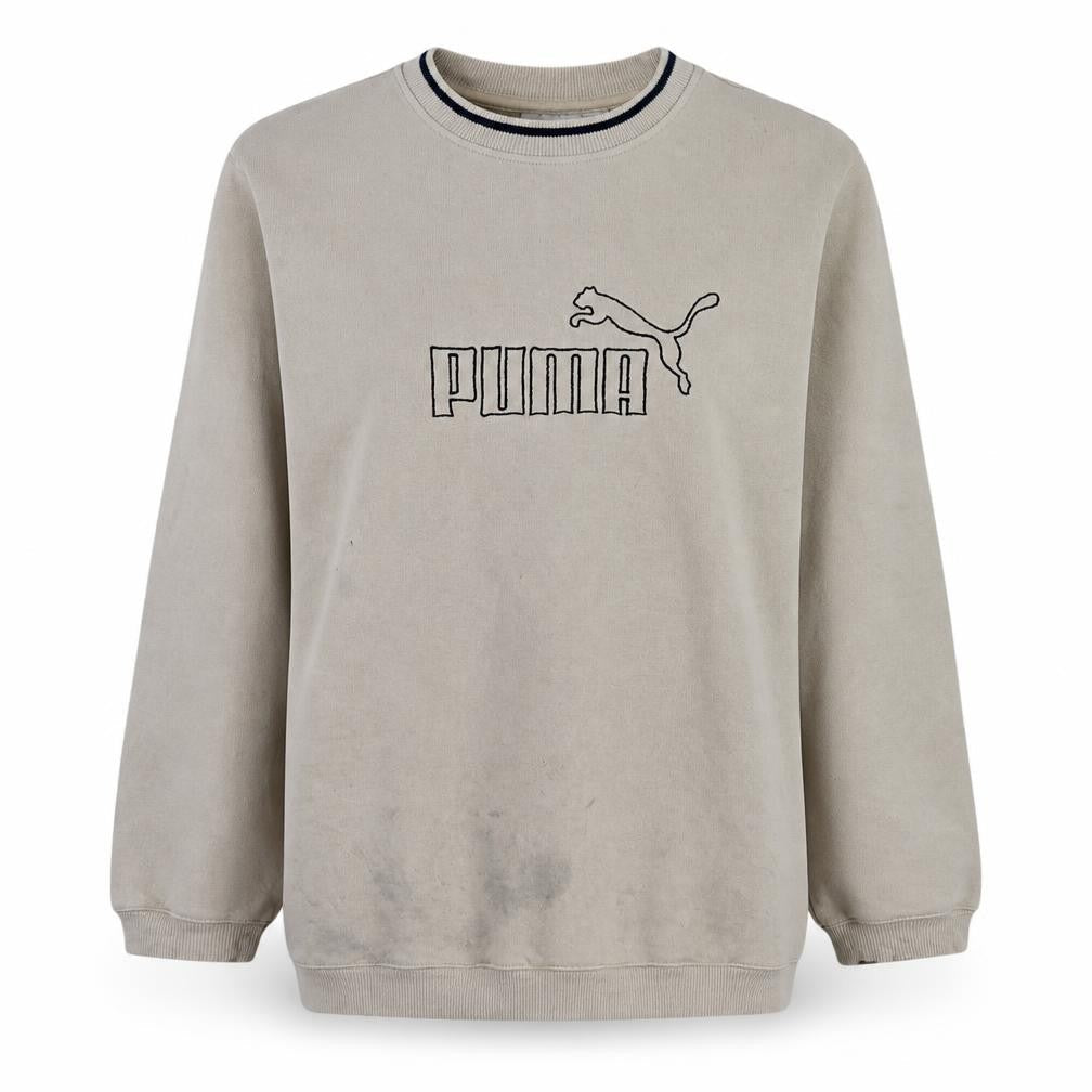 Puma Women's Beige Crew Neck Pullover Sweatshirt Size 16