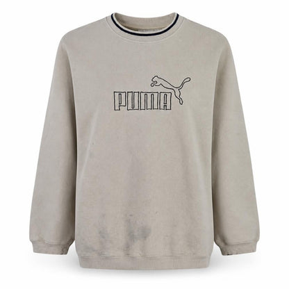 Puma Women's Beige Crew Neck Pullover Sweatshirt Size 16