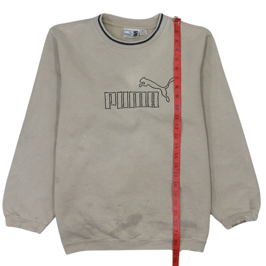 Puma Women's Beige Crew Neck Pullover Sweatshirt Size 16