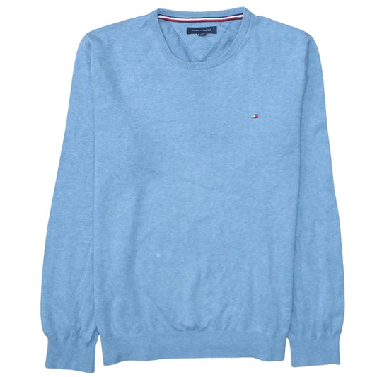 Tommy Hilfiger Men’s Blue Cotton Crew Neck Jumper Size L