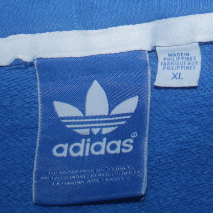 Adidas Men's Blue Pullover Hoodie XL Logo Graphic Sportswear