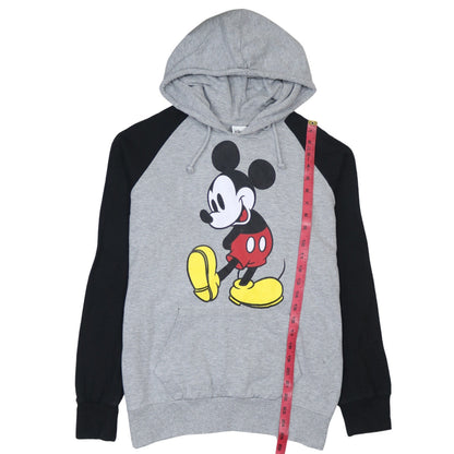 Disney Women’s Grey & Black Mickey Mouse Pullover Hoodie Size 18