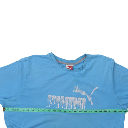 Puma Men's Blue XL Graphic Logo Sports T-Shirt