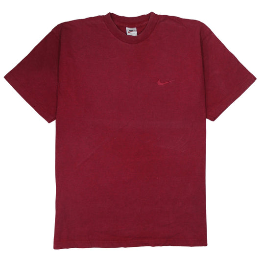 Nike Men's Red Cotton Crew Neck Short Sleeve T-Shirt Size L
