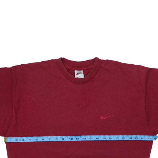 Nike Men's Red Cotton Crew Neck Short Sleeve T-Shirt Size L