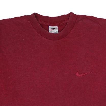 Nike Men's Red Cotton Crew Neck Short Sleeve T-Shirt Size L