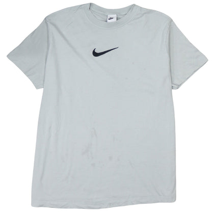 Nike Men's Grey Logo Short Sleeve Crew Neck T-Shirt Size L