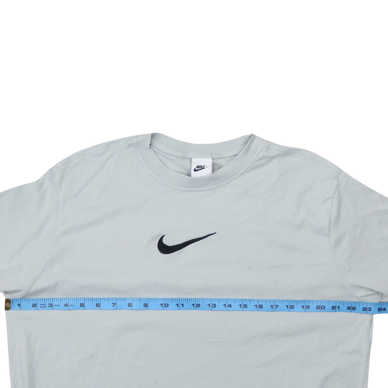 Nike Men's Grey Logo Short Sleeve Crew Neck T-Shirt Size L