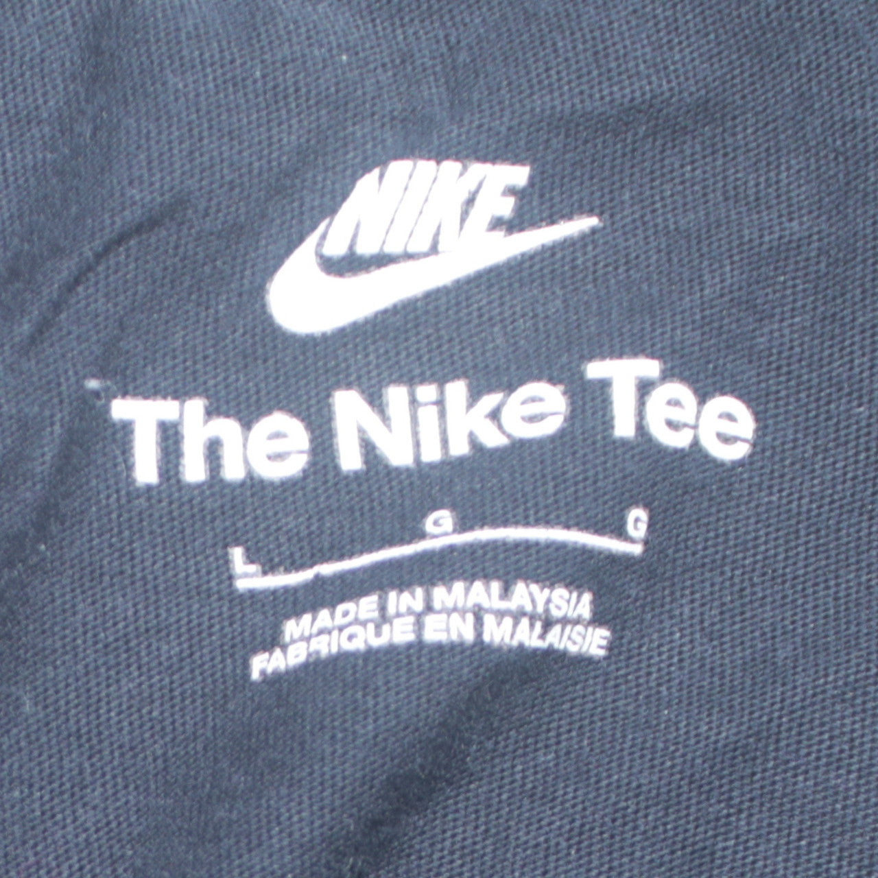 Nike Men's Black Crew Neck Short Sleeve Cotton T-Shirt Size L