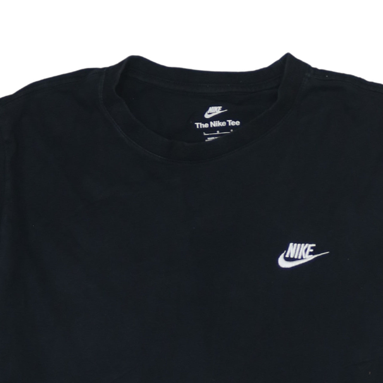 Nike Men's Black Crew Neck Short Sleeve Cotton T-Shirt Size L